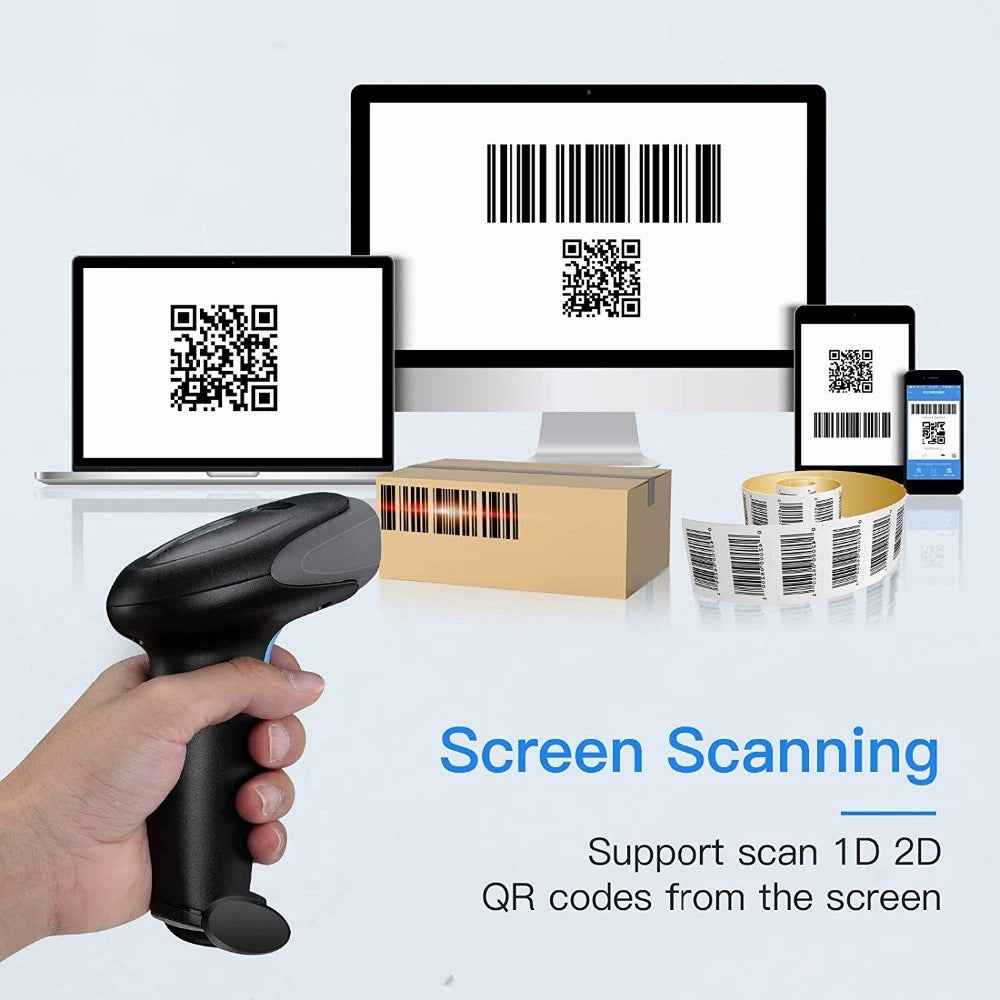 Wireless & USB Wired 1D 2D QR Handheld Barcode Scanner