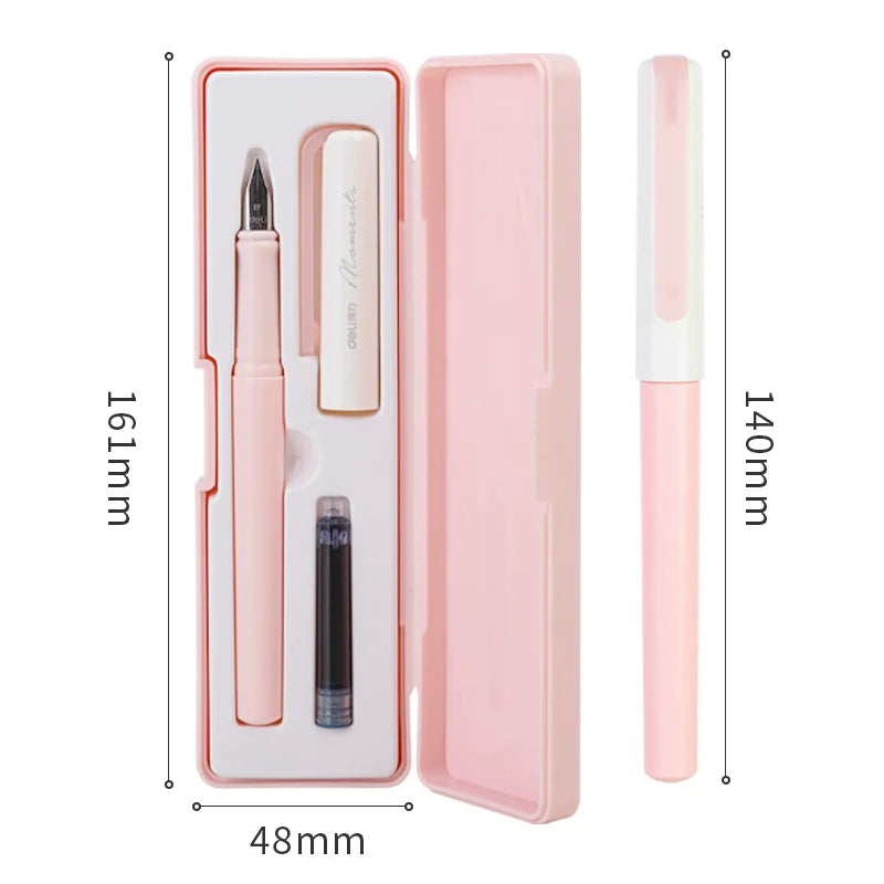 DELI A932 Affordable Starter Fountain Pens for Beginners 3 Color Pack