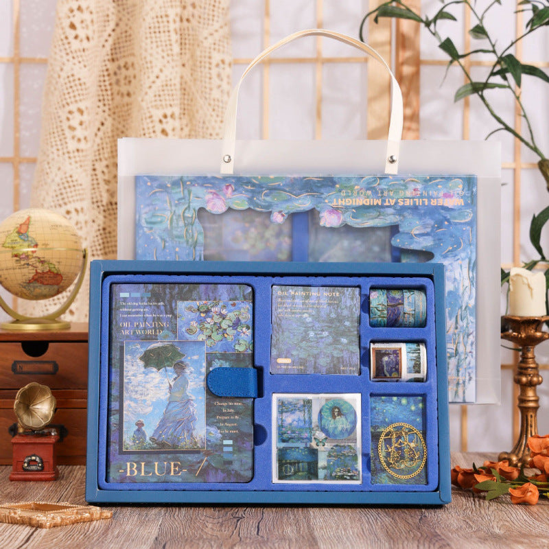 Oil Painting Series Journal Scrapbooking Supplies Gift Set A