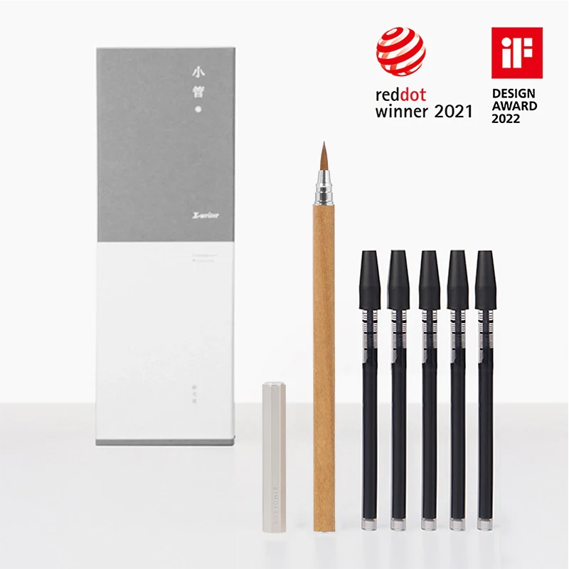 MWZ Fountain Brush Pen Black Ink for Calligraphy,Manga,Drawing B