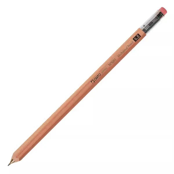 OHTO WN01 Wooden Pencil-Shaped Mechanical Pencil 0.5MM Light Brown