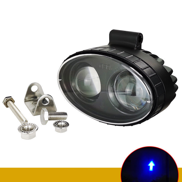 Forklift LED Warning Light 2-Pack – Red & Blue Zone Safety Spotlight | Arrow & Spot Beam
