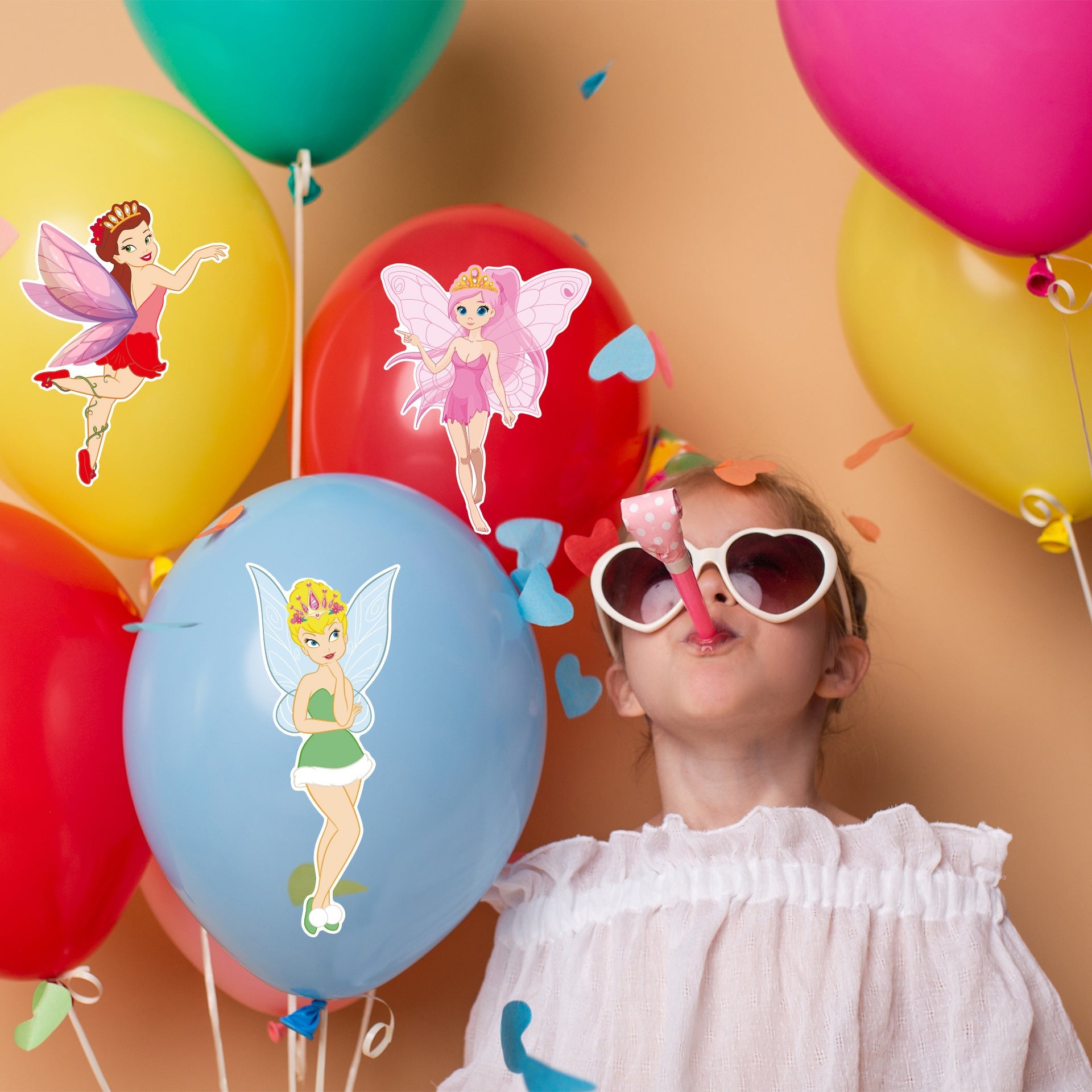 Make a Face Tinker Bell Cartton Stickers for Kids 24 Sheets