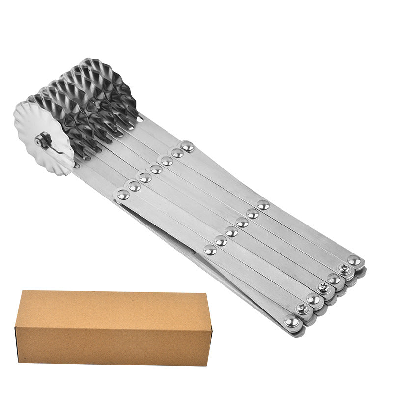 Stainless Steel Multi-Wheel Pizza Cutter & Pastry Slicer Expandable Roller