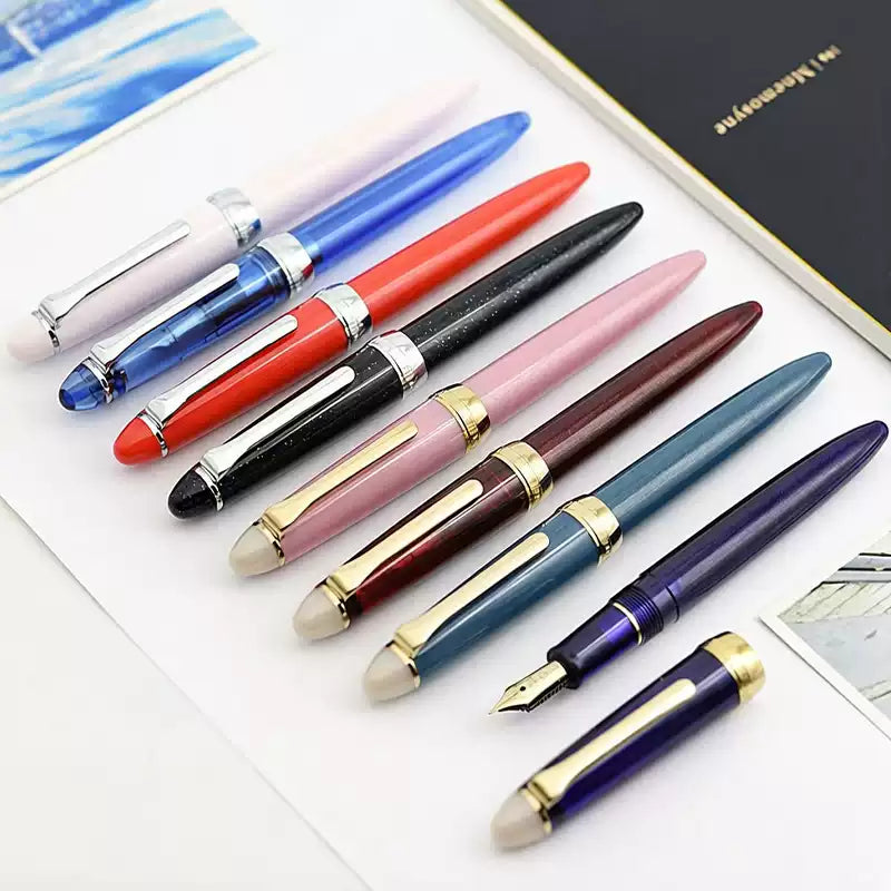 SHIKIORI TSUKUYONO MINAMO Fountain Pen with Converter, Resin Body & Stainless Steel Nib