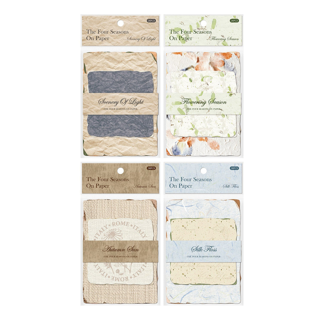Vintage Seasonal Scrapbook Paper Set – 112 Sheets for Journaling