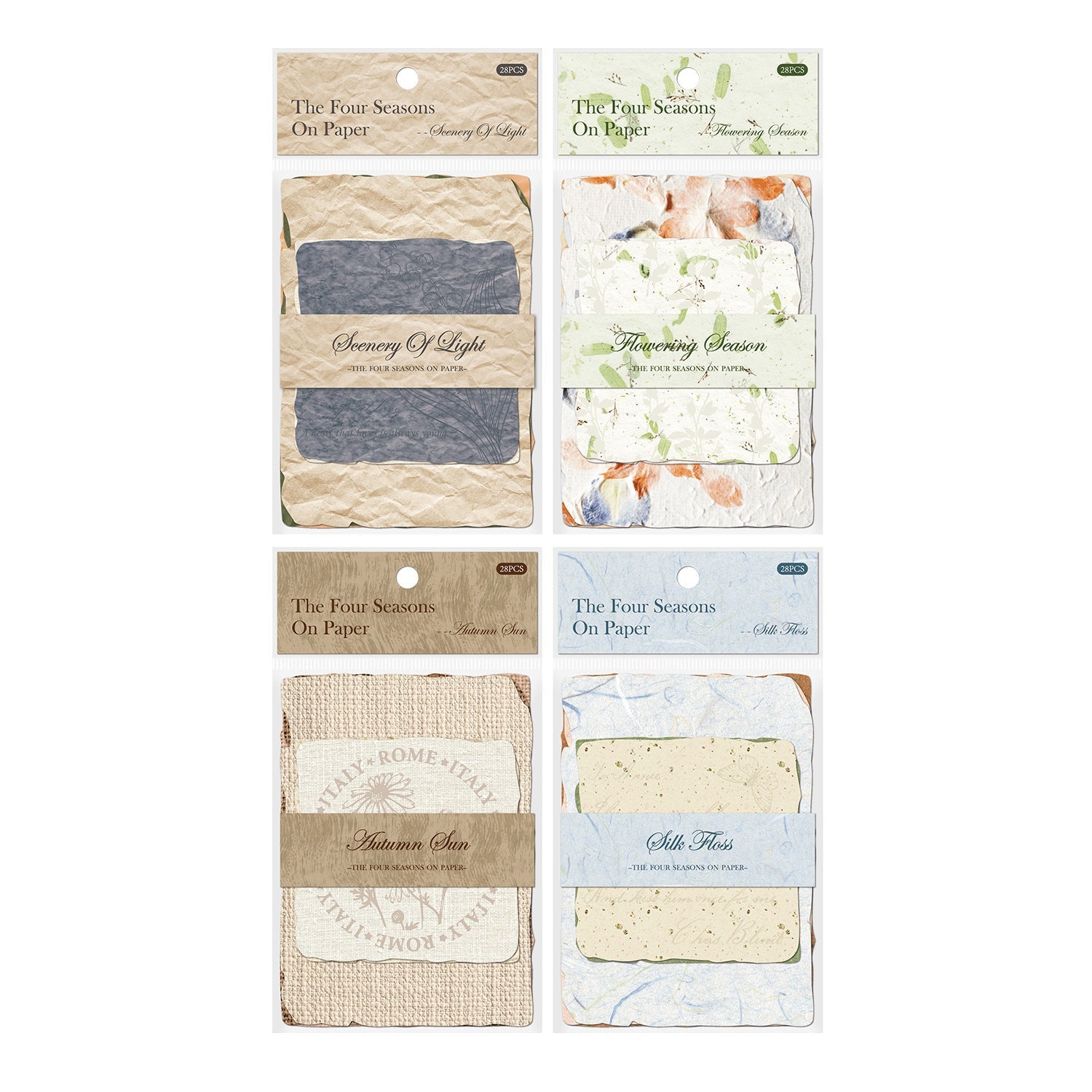 Vintage Seasonal Scrapbook Paper Set – 112 Sheets for Journaling