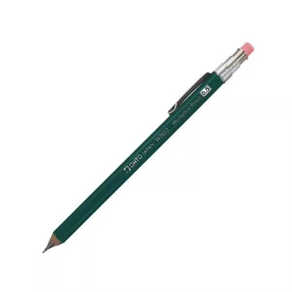 OHTO WN02 Wooden Pencil-Shaped Mechanical Pencil 0.5MM Dark Green