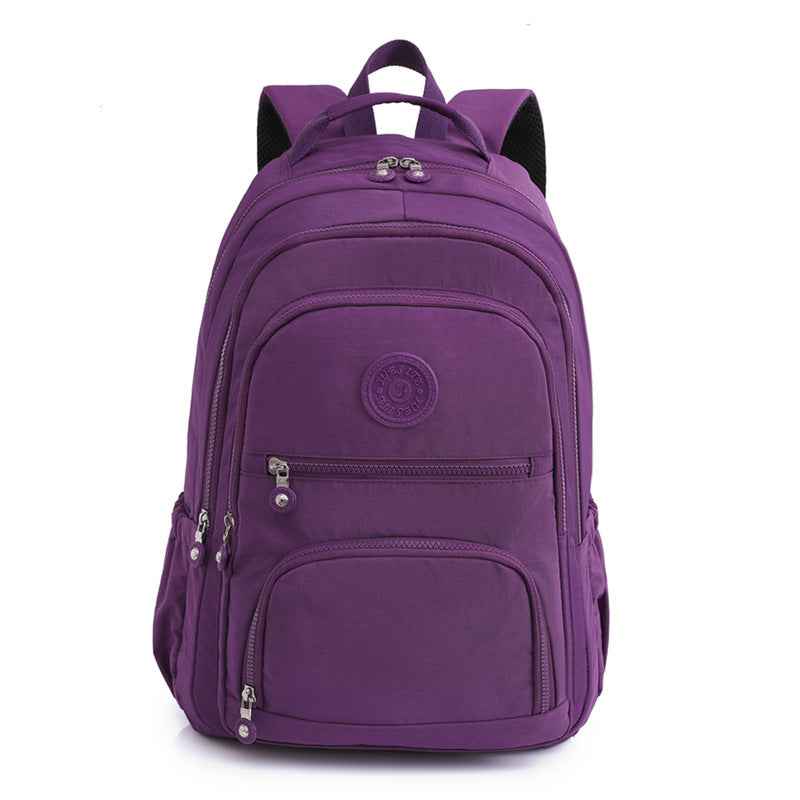55L Lightweight Water-Resistant Backpack Outdoor Travel Bag Purple