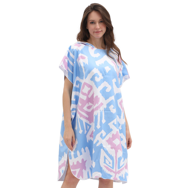 Women's Quick-Dry Wearable Beach Towel Poncho – 80 x 135cm