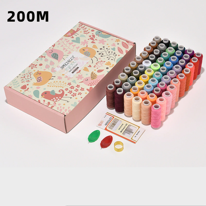 402 Colorful Polyester Hand Sewing Thread Set – 60 Colors, 200m Per Spool