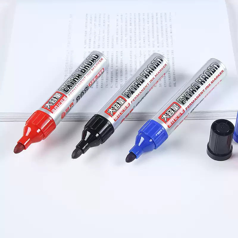 3.8 mm Extra-Large Refillable Permanent Marker Set, 6 Pens