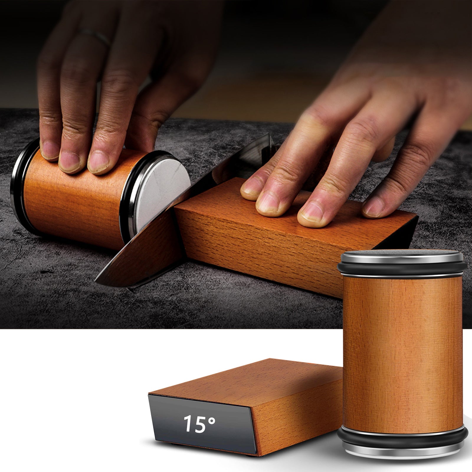 Rolling Knife Sharpener | Aluminum Alloy Carbide Roller Sharpening Stone