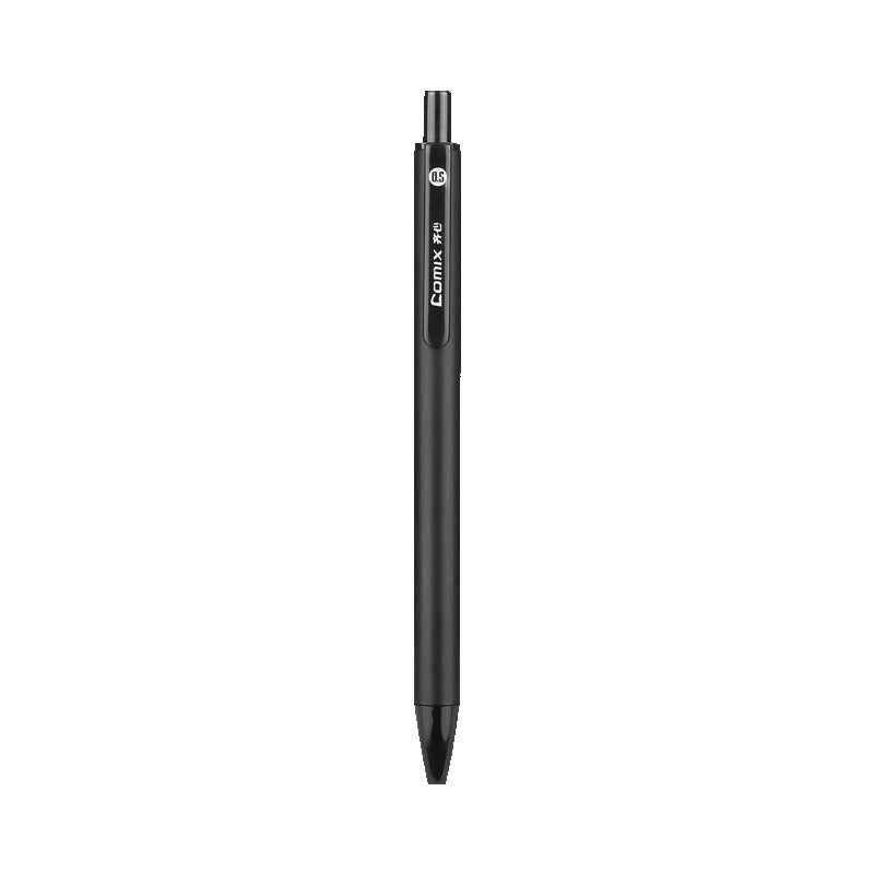 Comix 12pcs Retractable Gel Pens,Black Ink,0.5mm Medium Point