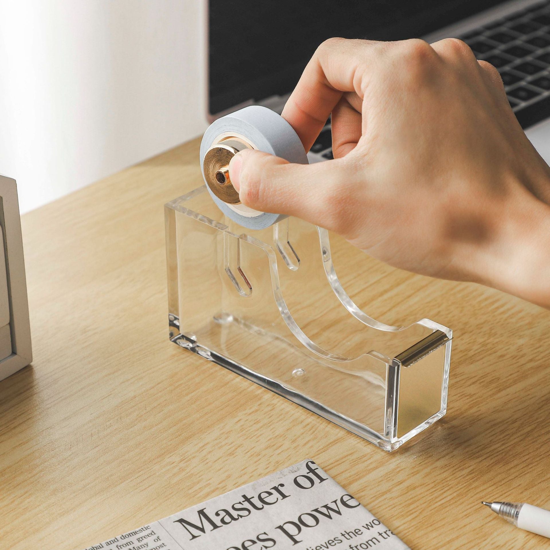 Office Transparent Acrylic Tape Dispenser