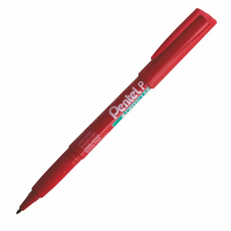 Pentel NMS50 Fine Point Permanent Marker 3 Pack 3 Red