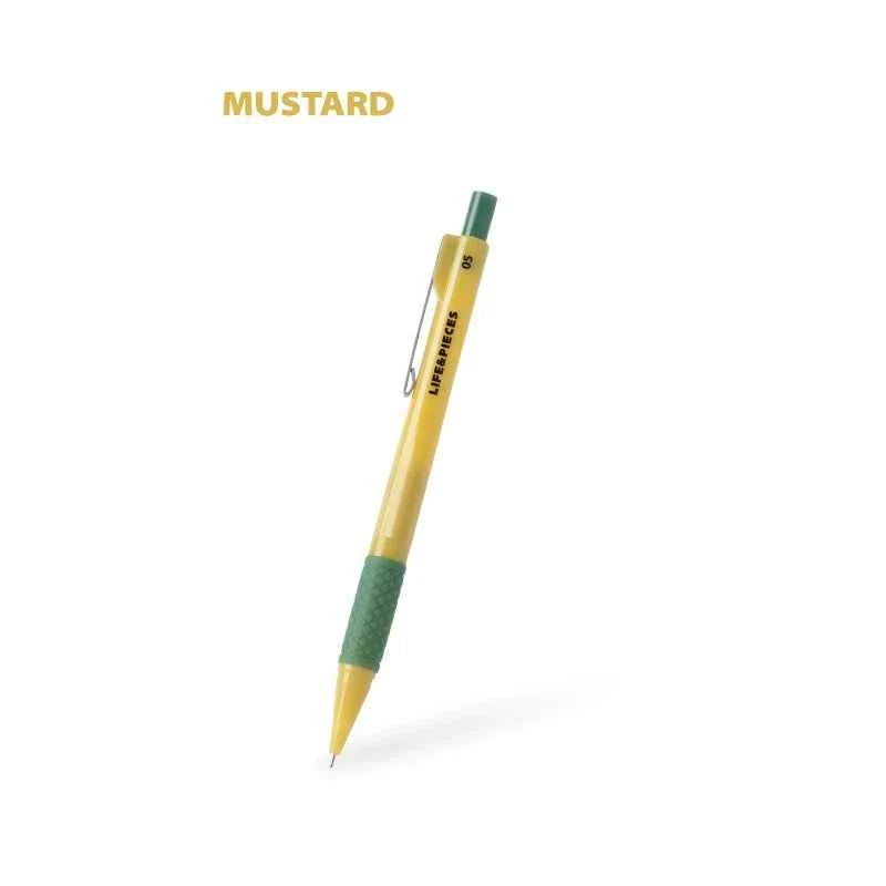 Livework Retro Life & Pieces Mechanical Pencil 0.5mm MUSTARD