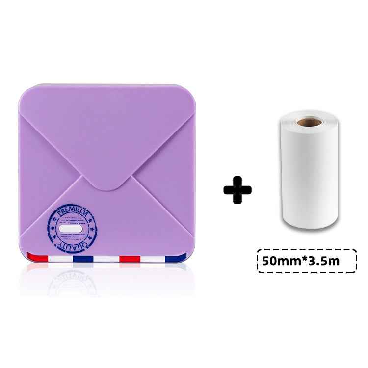 Phomemo M02S HD Bluetooth Thermal Photo Printer with 1 Roll Paper Purple