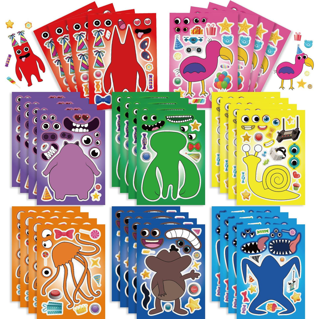 Make a Face Garten of Banban Stickers for Kids 24 Sheets