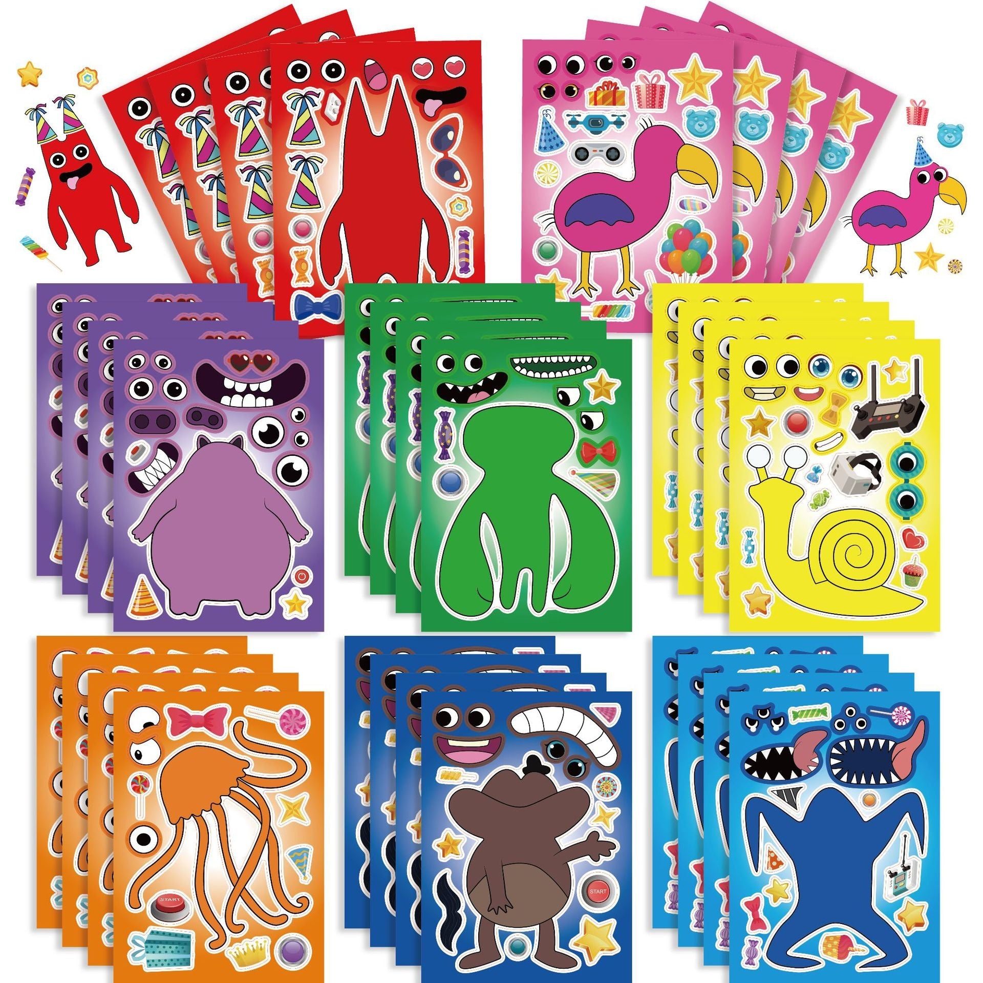 Make a Face Garten of Banban Stickers for Kids 24 Sheets