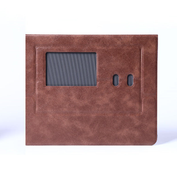 PU Leather Multifunctional Mouse Pad with Phone Stand & 2 Pen Slots