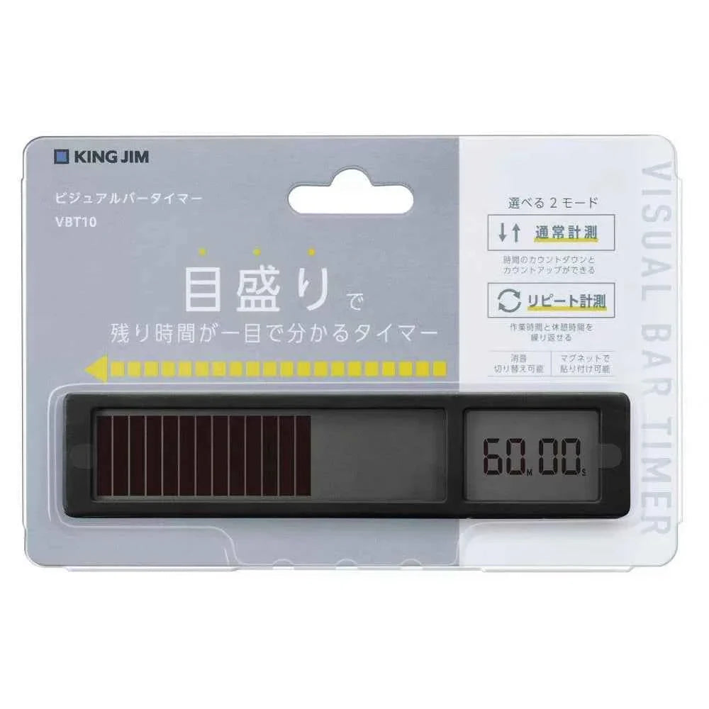 King Jim VBT10 Visual Bar Timer, White/Black White