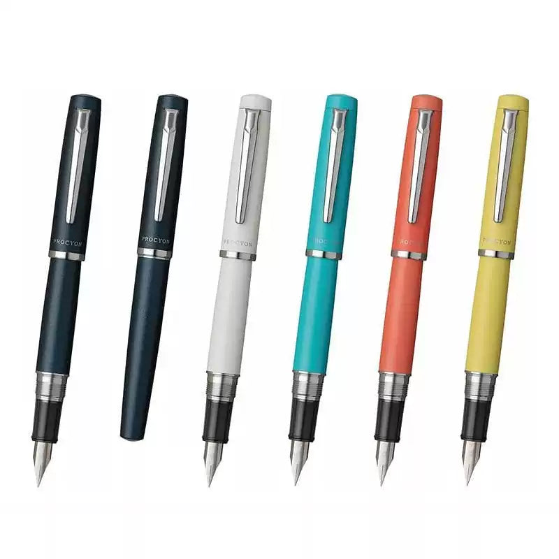 Platinum PROCYON PNS-5000 Fountain Pen – Iridium Nib | F 0.38mm / M 0.5mm | Turquoise / Persimmon / Lemon / Deep Sea / White / Carmine / Dark Mica