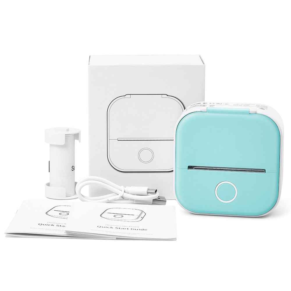 Phomemo T02 Inkeless Bluetooth Thermal Sticker Printer with 1 Roll Paper Green
