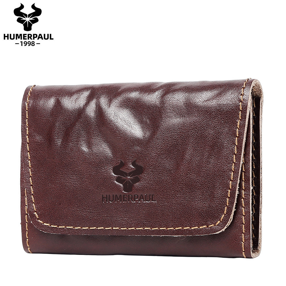 Handcrafted Tanned Leather Credit Card Wallet Coffee