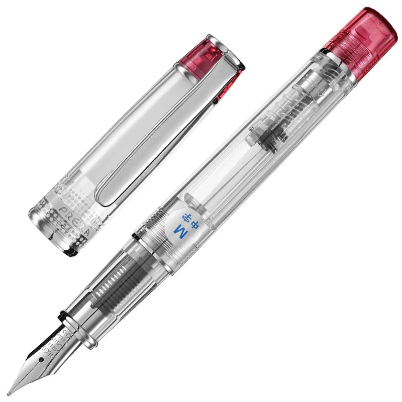 Pilot Prera Fountain Pen Clear Body Red