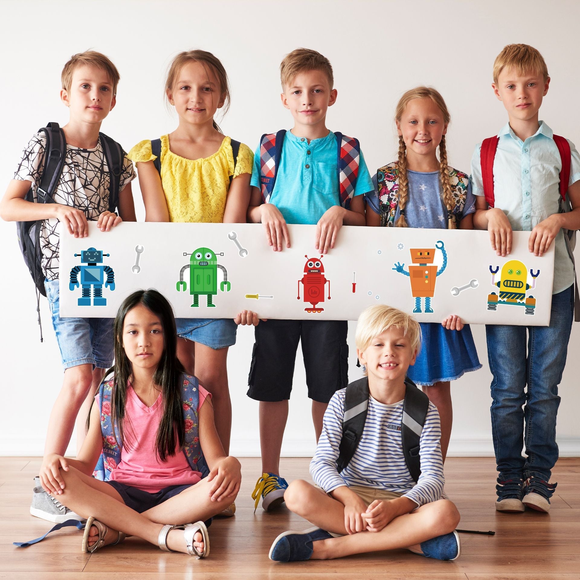 Make a Face Robot Stickers for Kids 24 Sheets