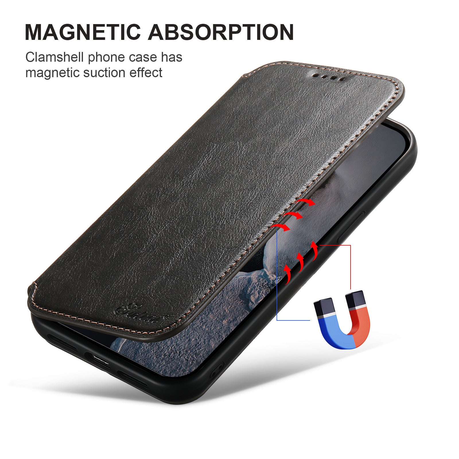 MagSafe Flip Leather Case for iPhone – Folio Wallet Cover with Card Slots