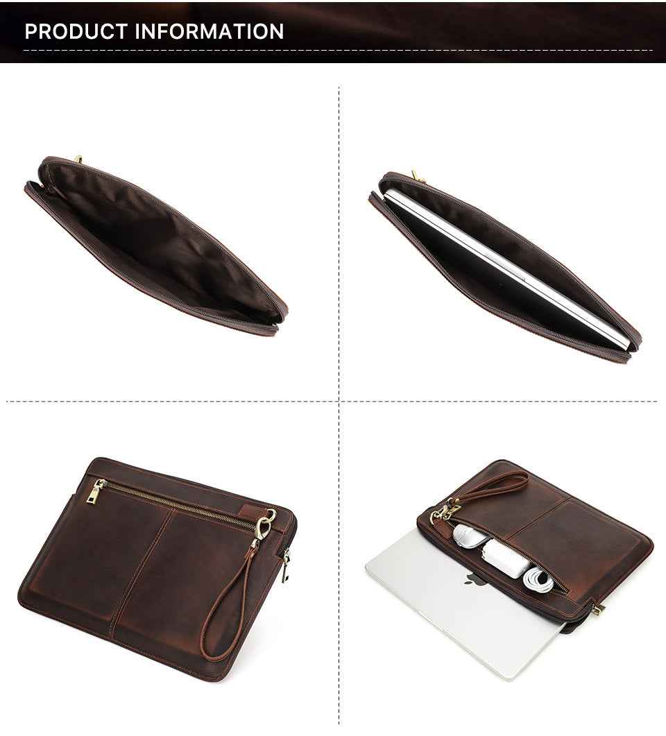 Contacts Family MacBook Pro 14 Case – Leather Laptop Sleeve