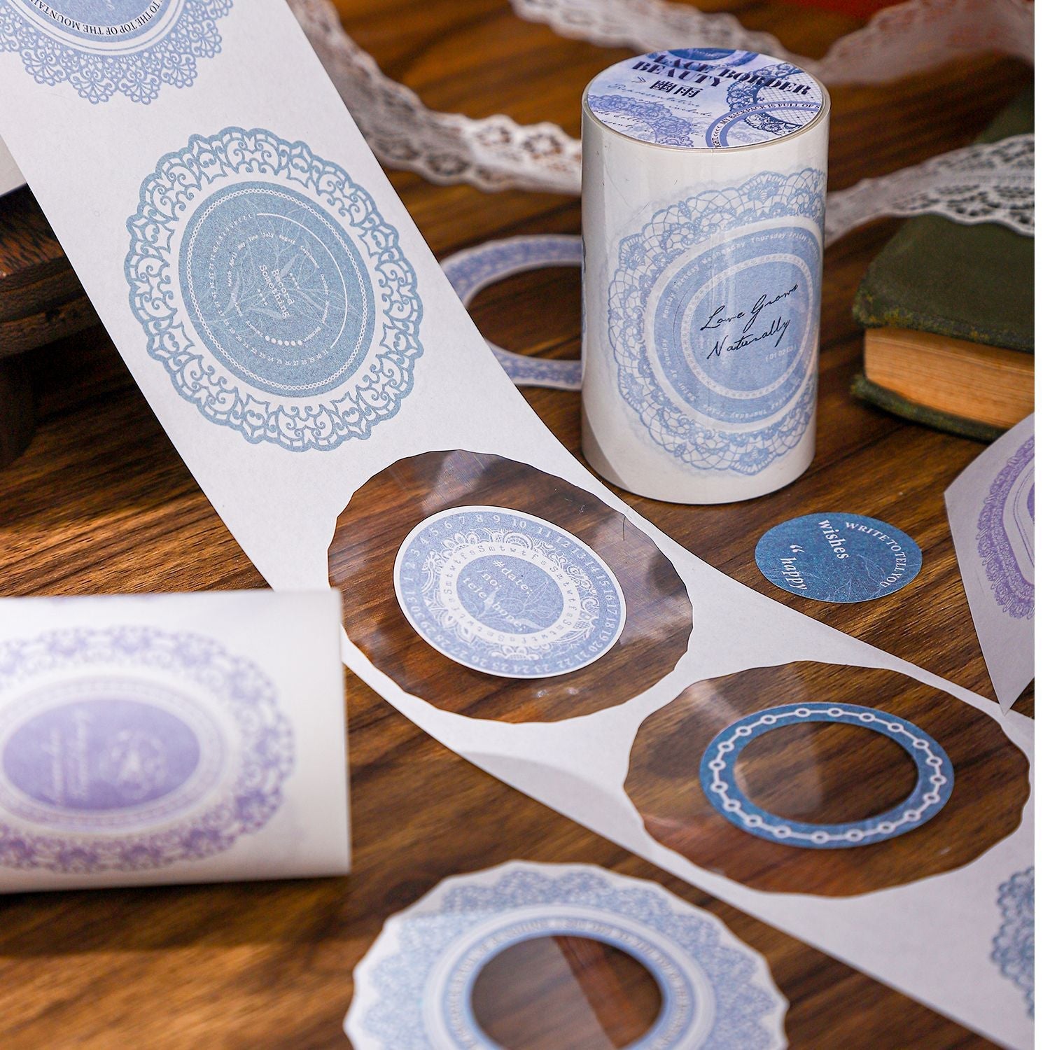 6 Roll Lace Border Washi Tape Set 65mm x 2m