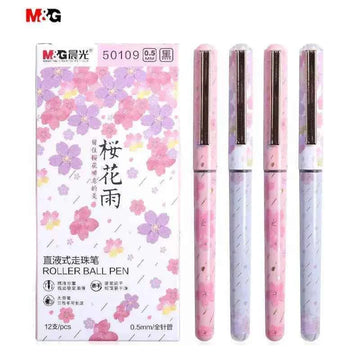 M&G Sakura Rain Series Liquid Ink Rollerball Pen 0.5mm,12 Pack