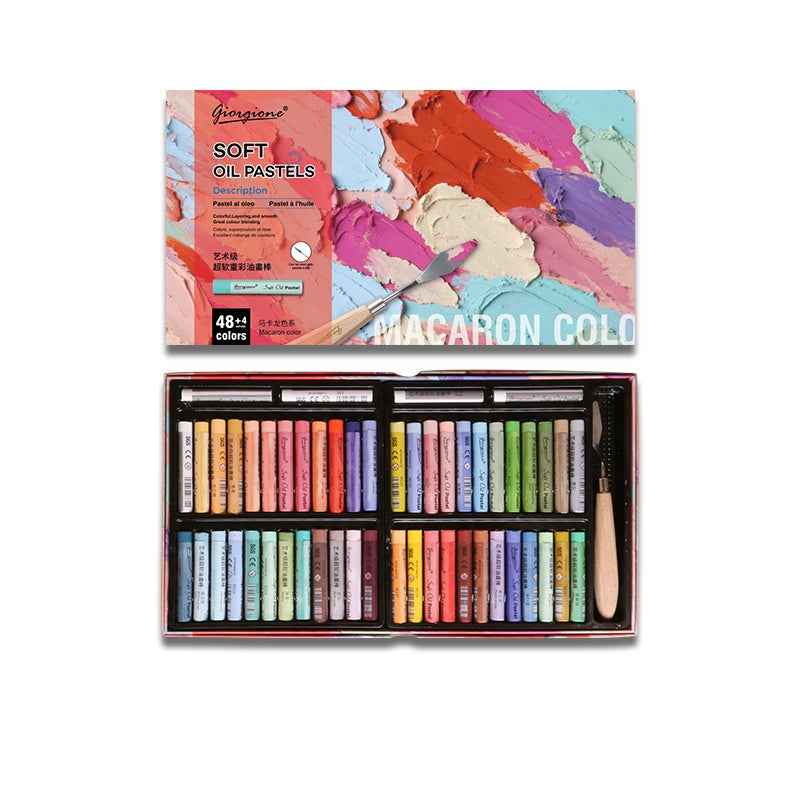 GIORGIONE Soft Oil Pastels for Artistis,24/36/48 Macaron Color 48 Color