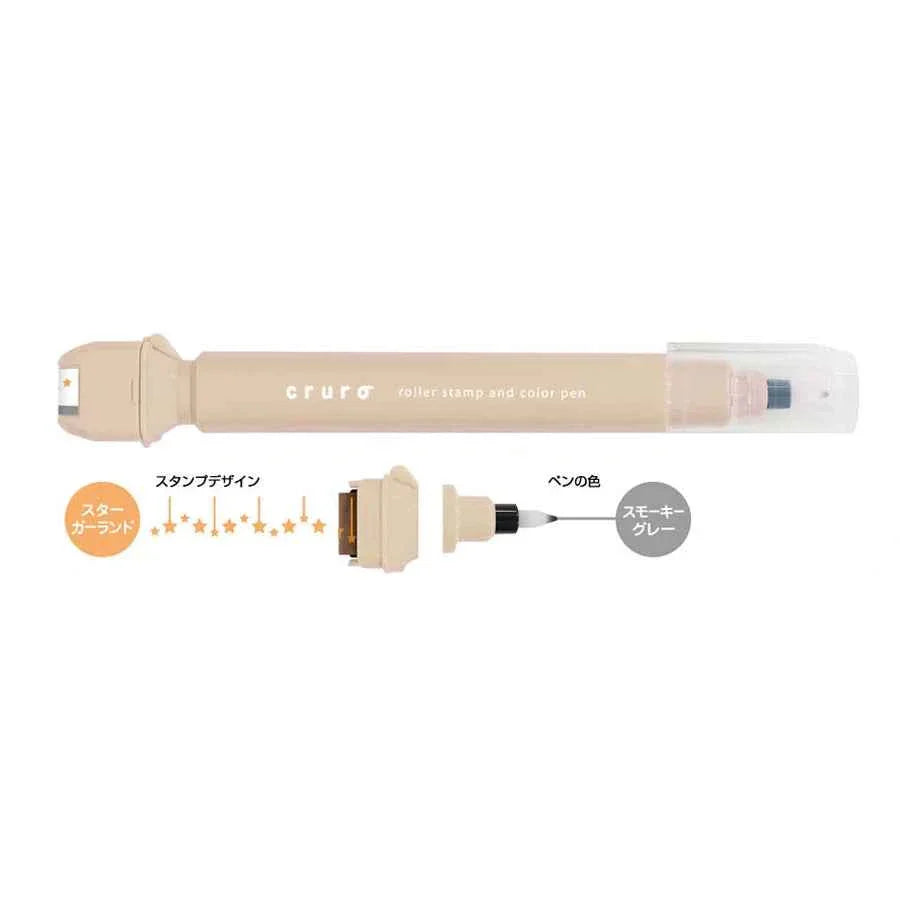 Kutsuwa Cruro Roller Stamp and Color Pen Light Pink