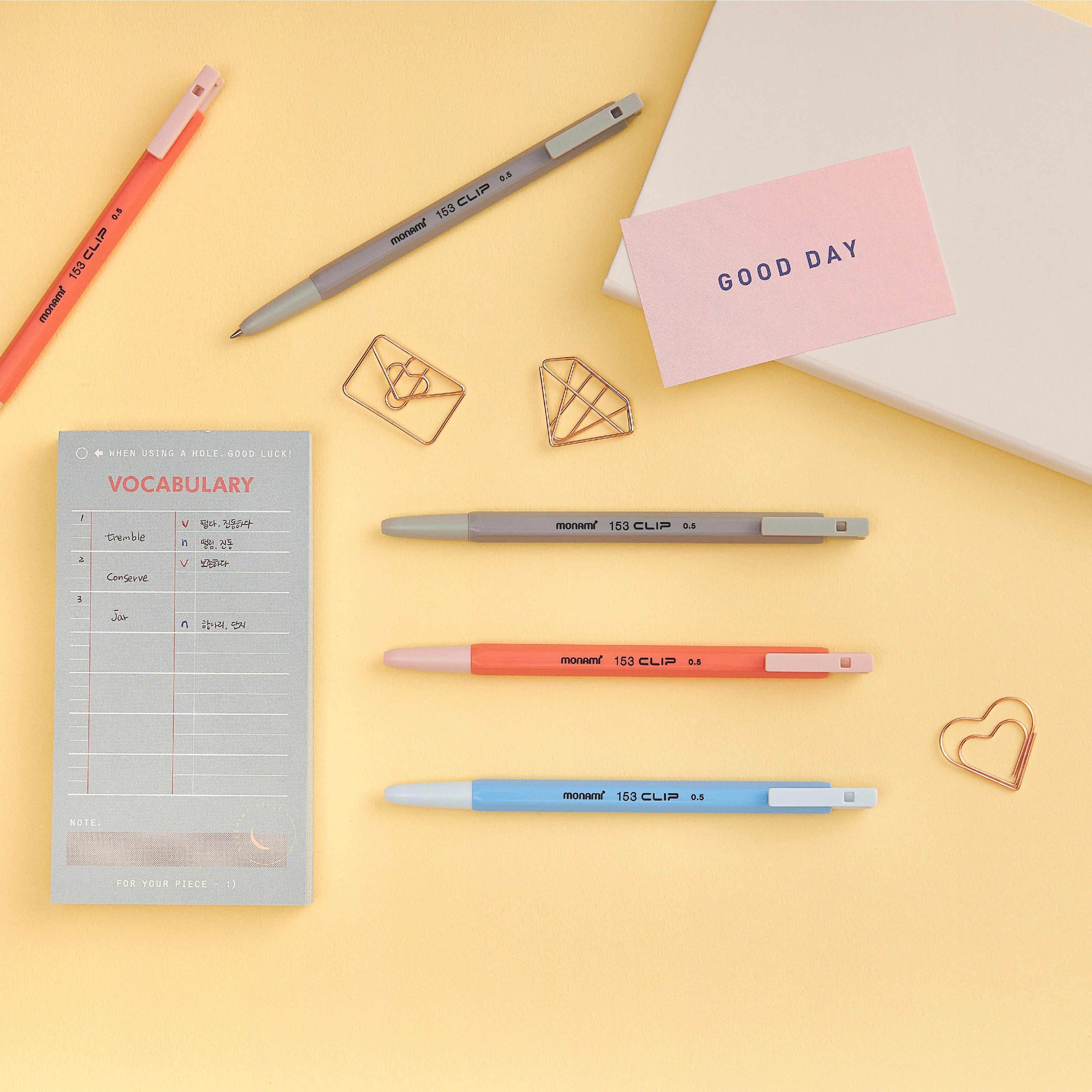 Monami 153 Clip Ballpoint Pen Set - 9-Pack
