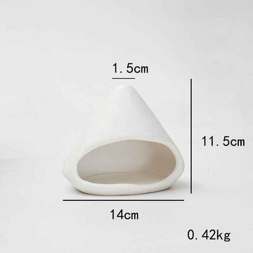 Ceramic Palo Santo Holder Burner Mini Chiminea (White/Black/Red) White