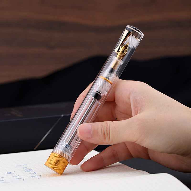 Majohn V1 Vacuum Filling Fountain Pen Fine Nib Gold