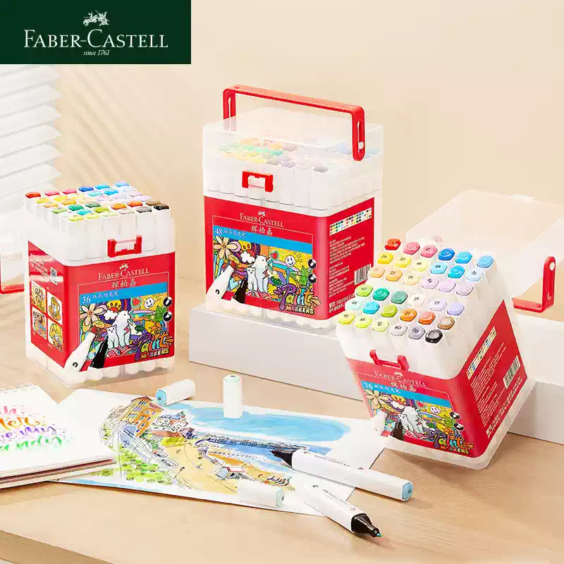 Faber-Castell Oil-Based Markers,36/48-Color for Students' Art Class