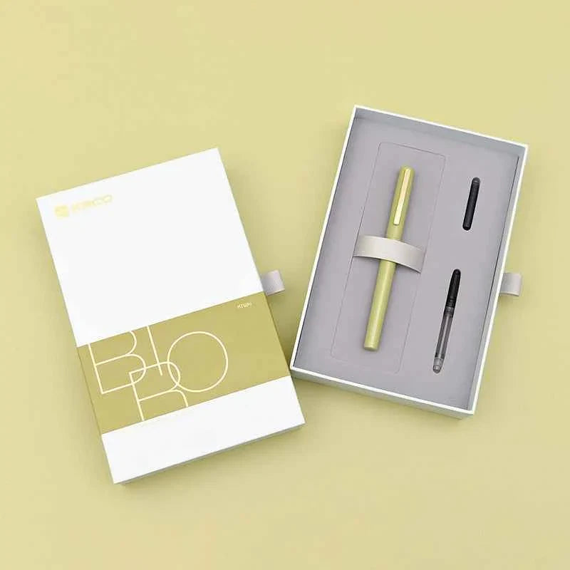 KACO Brio Fountain Pen Set EF Nib,Metal Body Khaki
