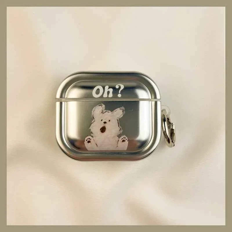 Electroplated Cartoon Puppy AirPods Case A