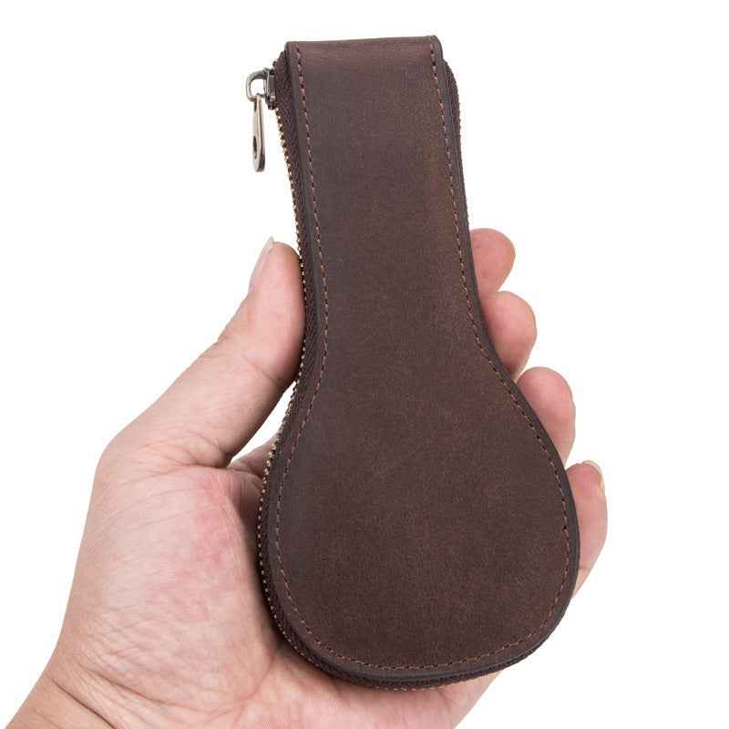 Crazy Horse Cow Genuine Leather Series Watch Storage Pouch Bag Case