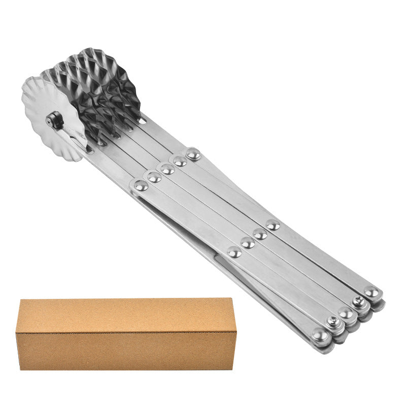 Stainless Steel Multi-Wheel Pizza Cutter & Pastry Slicer Expandable Roller