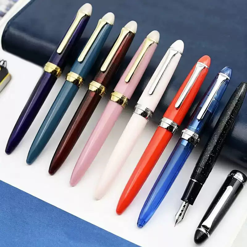 SHIKIORI TSUKUYONO MINAMO Fountain Pen with Converter, Resin Body & Stainless Steel Nib