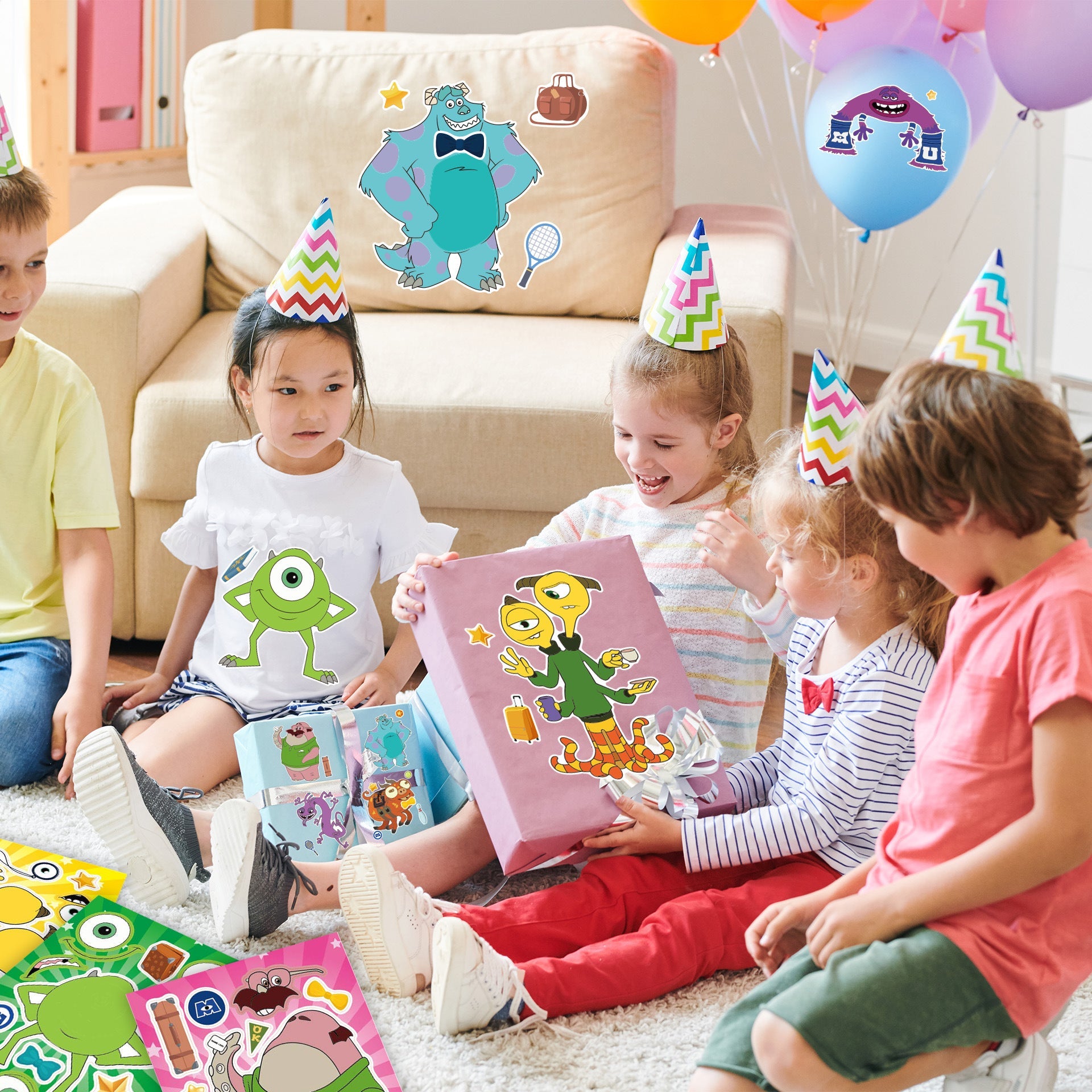 Make a Face Monsters University Stickers for Kids 32 Sheets