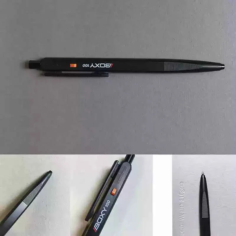 Uni Boxy 100 Ballpoint Pen - 0.7mm - Black Ink with 3 Refills