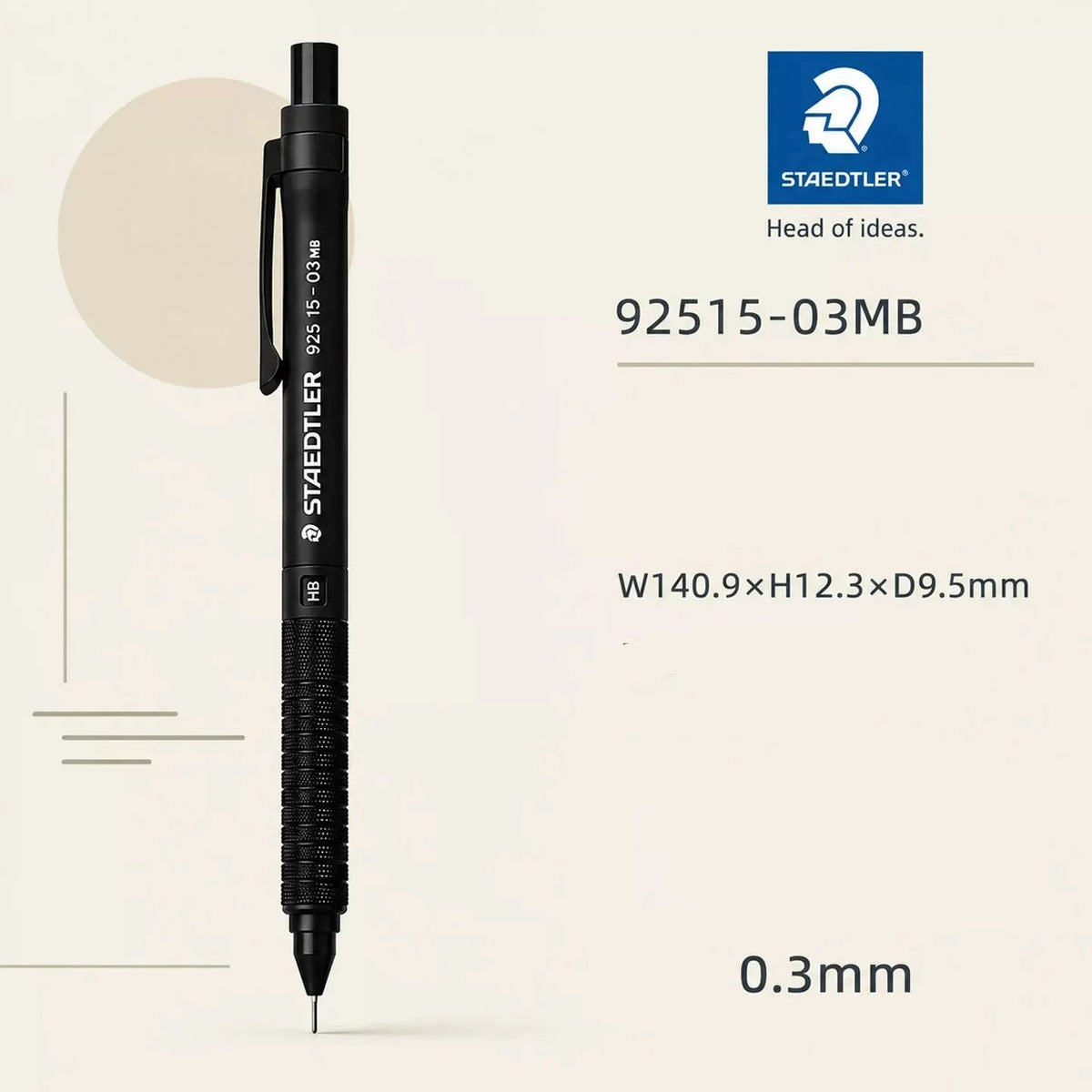 STAEDTLER 925 15 Low-Centre-of-Gravity Mechanical Pencil for Writing & Drawing