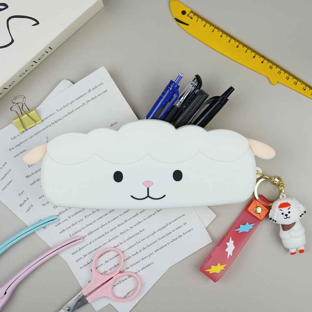 Cute Cartoon Animal Silicone Pencil Case Sheep